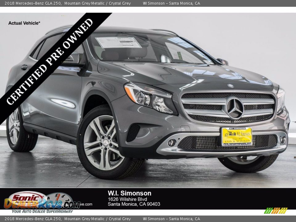 2018 Mercedes-Benz GLA 250 Mountain Grey Metallic / Crystal Grey Photo #1