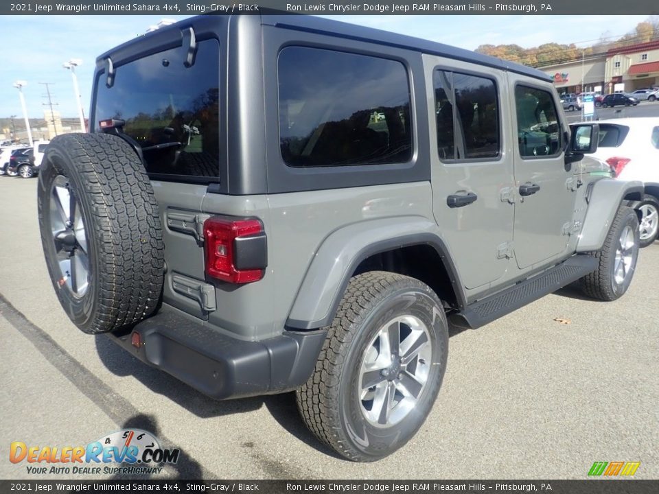 2021 Jeep Wrangler Unlimited Sahara 4x4 Sting-Gray / Black Photo #5