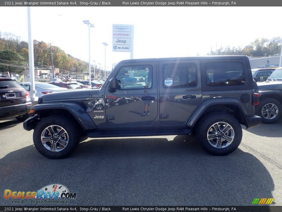 2021 Jeep Wrangler Unlimited Sahara 4x4 Sting-Gray / Black Photo #7