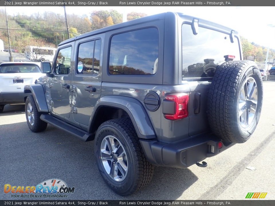 2021 Jeep Wrangler Unlimited Sahara 4x4 Sting-Gray / Black Photo #8