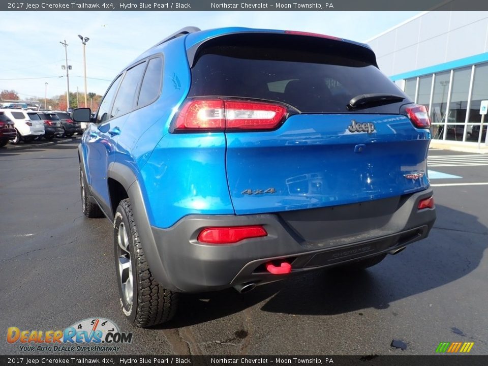 2017 Jeep Cherokee Trailhawk 4x4 Hydro Blue Pearl / Black Photo #5