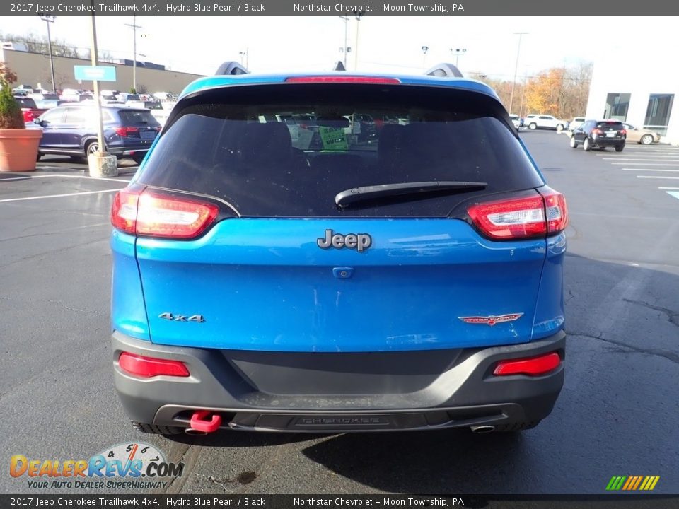 2017 Jeep Cherokee Trailhawk 4x4 Hydro Blue Pearl / Black Photo #6