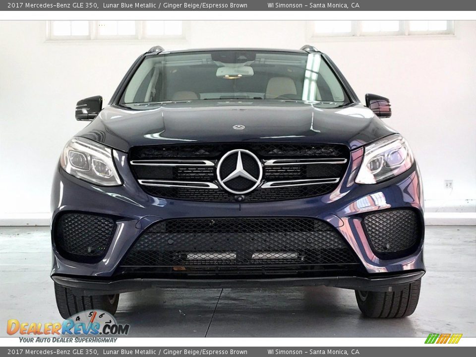 2017 Mercedes-Benz GLE 350 Lunar Blue Metallic / Ginger Beige/Espresso Brown Photo #2