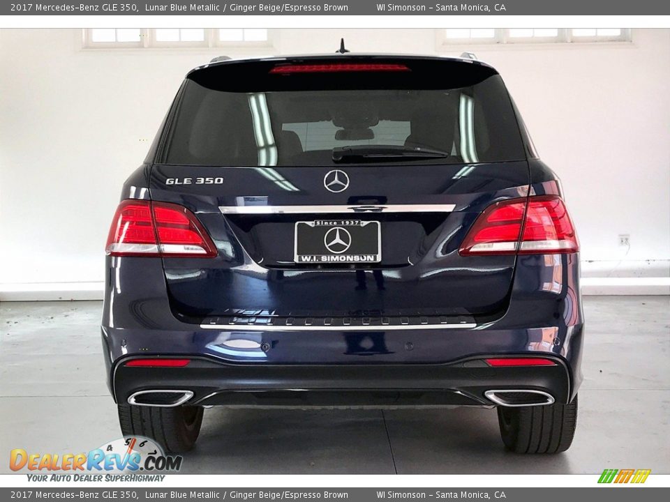 2017 Mercedes-Benz GLE 350 Lunar Blue Metallic / Ginger Beige/Espresso Brown Photo #3