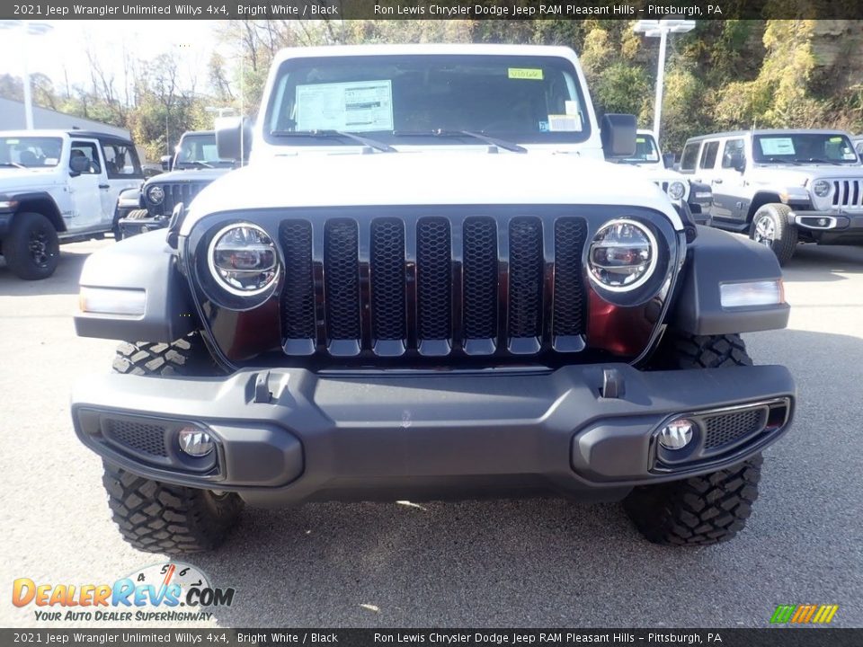 2021 Jeep Wrangler Unlimited Willys 4x4 Bright White / Black Photo #2