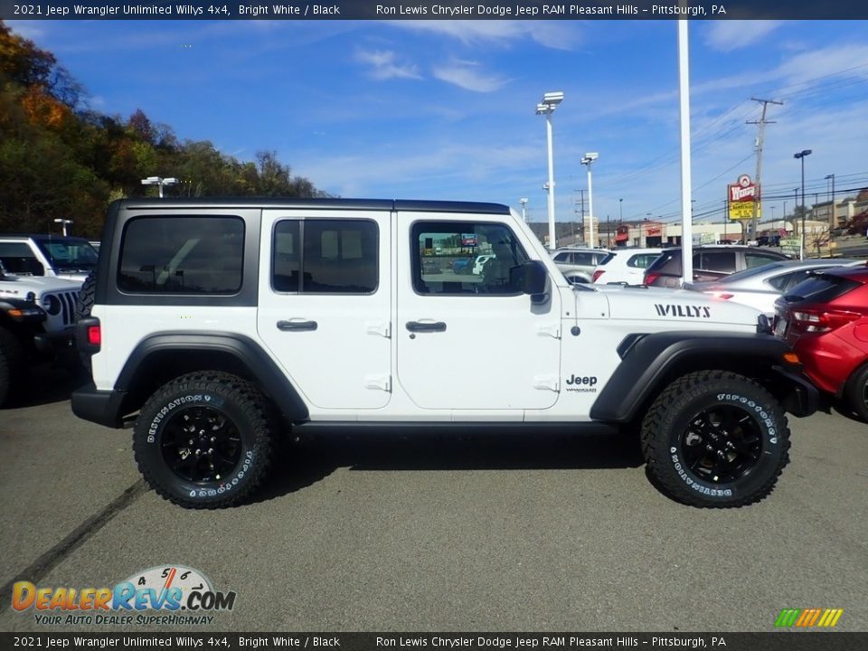 2021 Jeep Wrangler Unlimited Willys 4x4 Bright White / Black Photo #4
