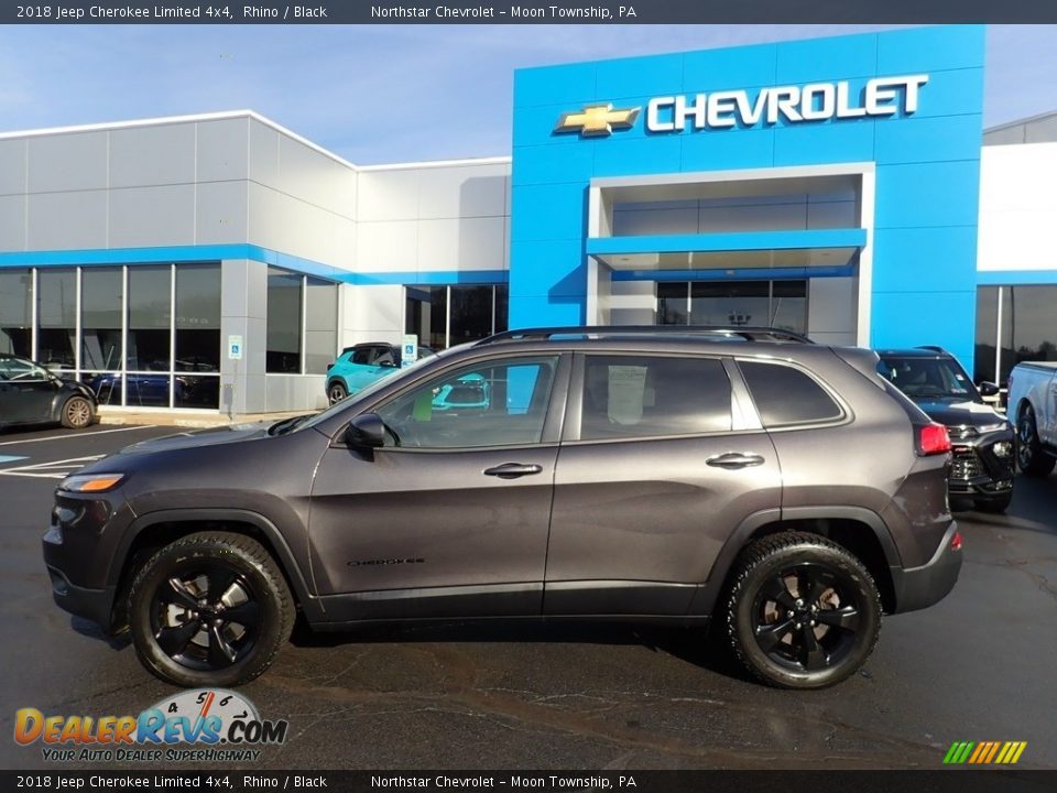 2018 Jeep Cherokee Limited 4x4 Rhino / Black Photo #3