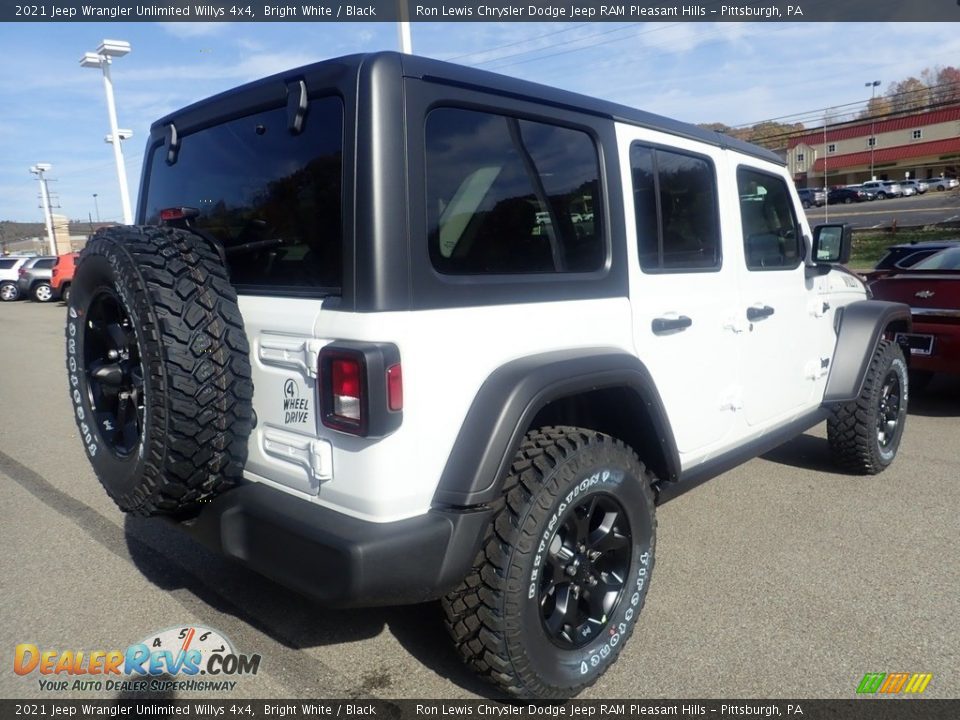 2021 Jeep Wrangler Unlimited Willys 4x4 Bright White / Black Photo #5