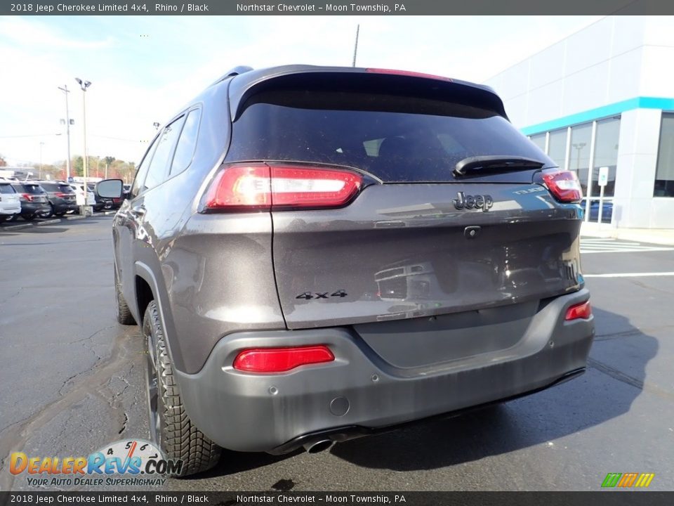 2018 Jeep Cherokee Limited 4x4 Rhino / Black Photo #5