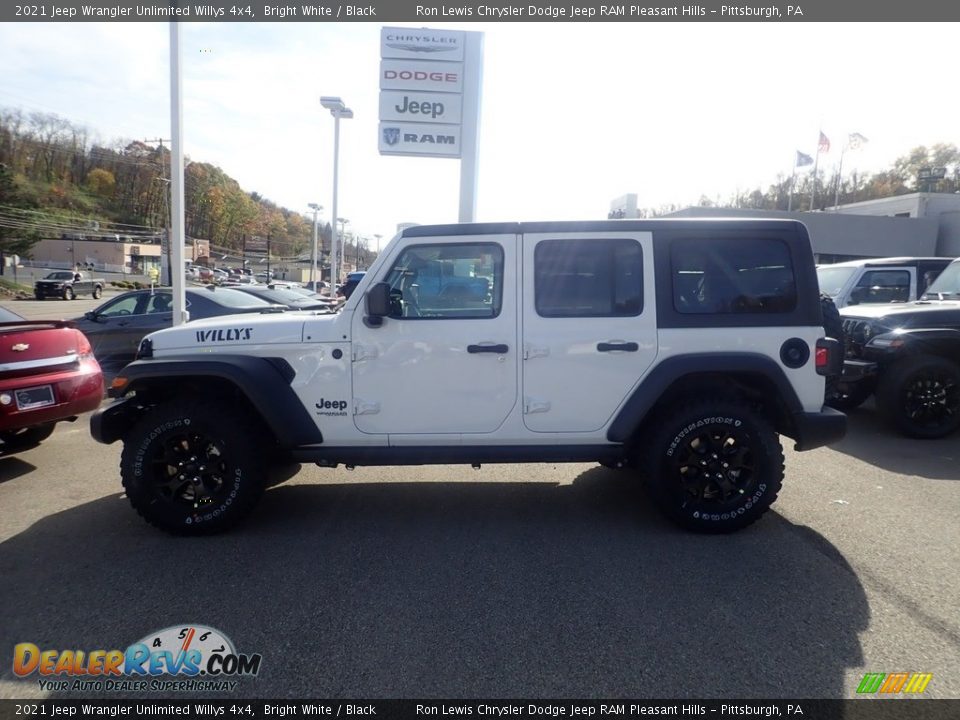 2021 Jeep Wrangler Unlimited Willys 4x4 Bright White / Black Photo #7
