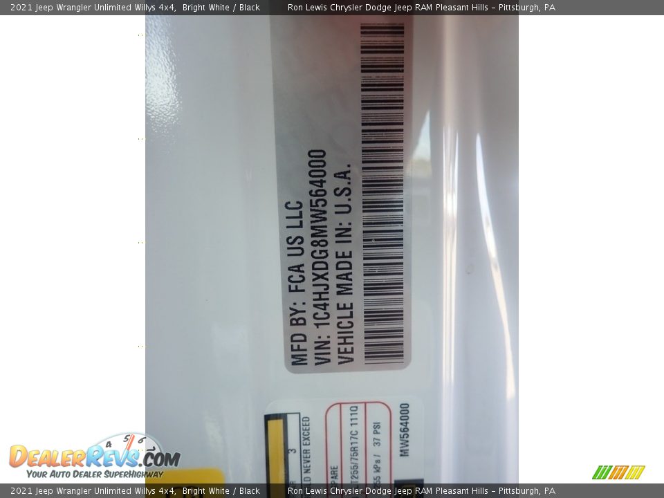 2021 Jeep Wrangler Unlimited Willys 4x4 Bright White / Black Photo #11