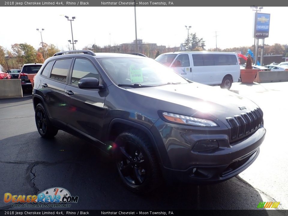 2018 Jeep Cherokee Limited 4x4 Rhino / Black Photo #11