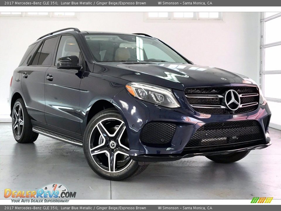 2017 Mercedes-Benz GLE 350 Lunar Blue Metallic / Ginger Beige/Espresso Brown Photo #34