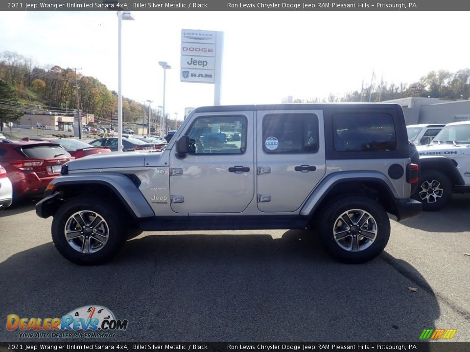 2021 Jeep Wrangler Unlimited Sahara 4x4 Billet Silver Metallic / Black Photo #7