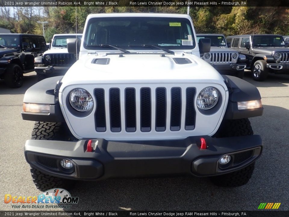 2021 Jeep Wrangler Unlimited Rubicon 4x4 Bright White / Black Photo #2