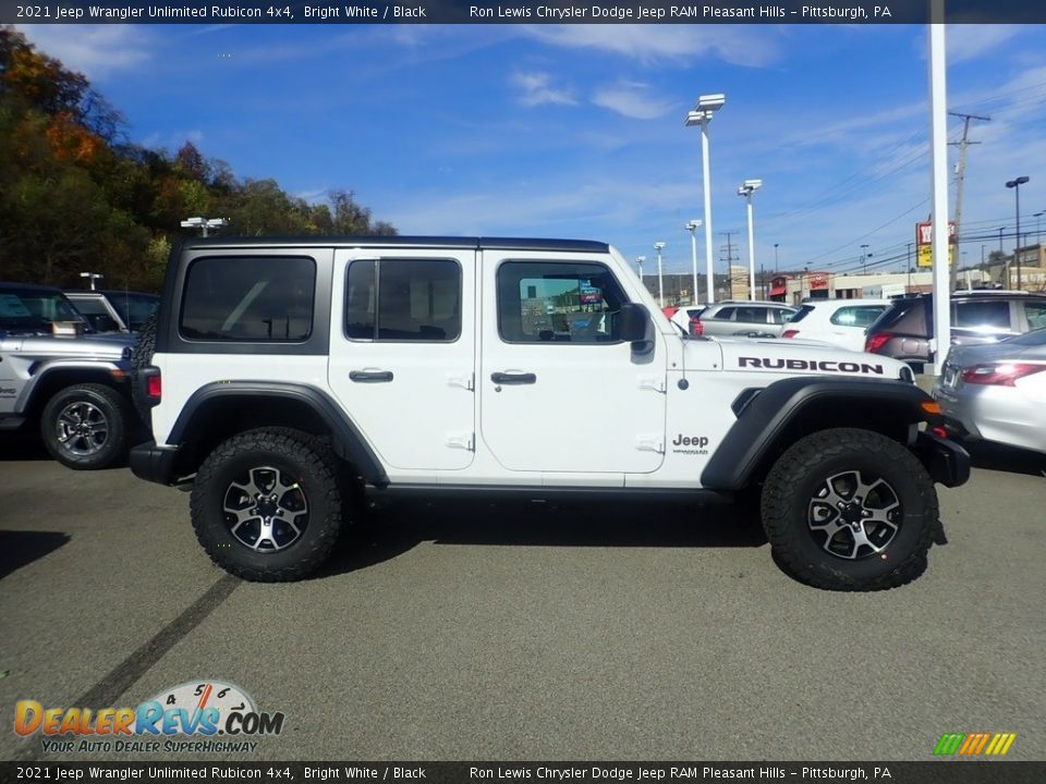 2021 Jeep Wrangler Unlimited Rubicon 4x4 Bright White / Black Photo #4