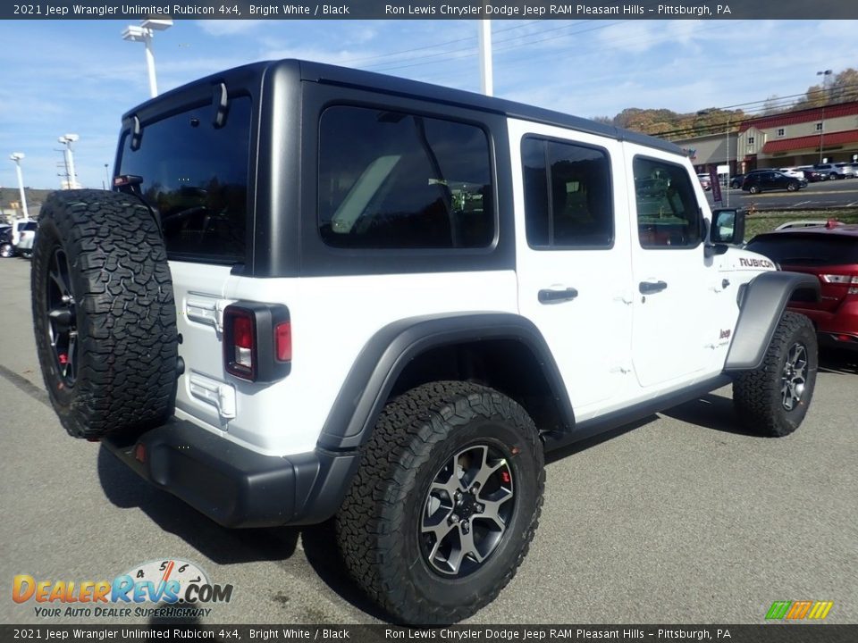 2021 Jeep Wrangler Unlimited Rubicon 4x4 Bright White / Black Photo #5