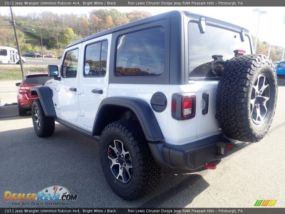 2021 Jeep Wrangler Unlimited Rubicon 4x4 Bright White / Black Photo #8