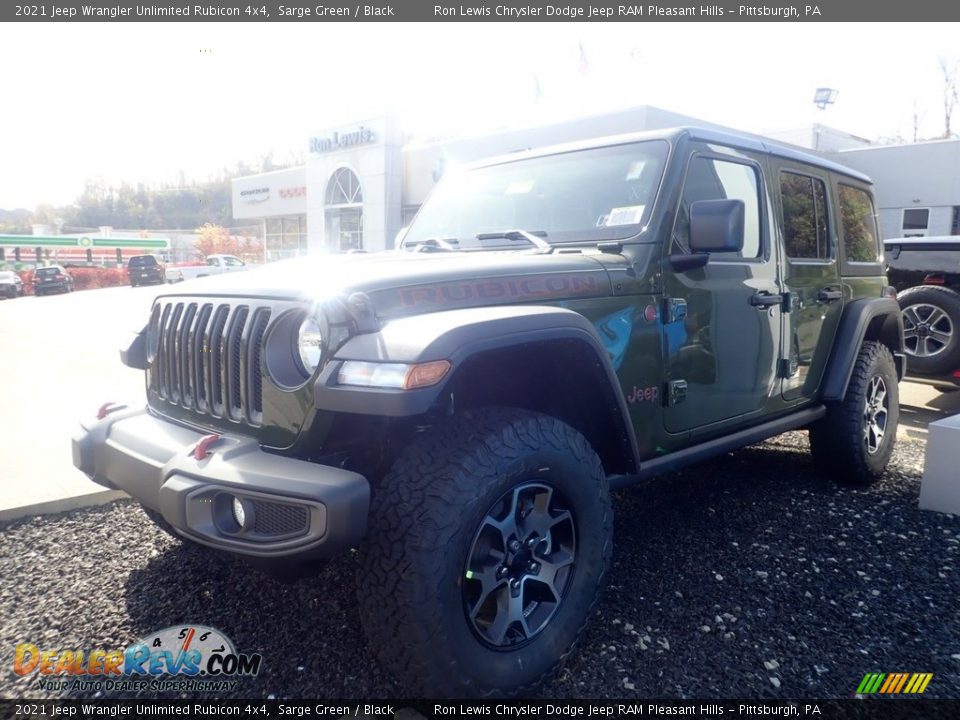 2021 Jeep Wrangler Unlimited Rubicon 4x4 Sarge Green / Black Photo #1