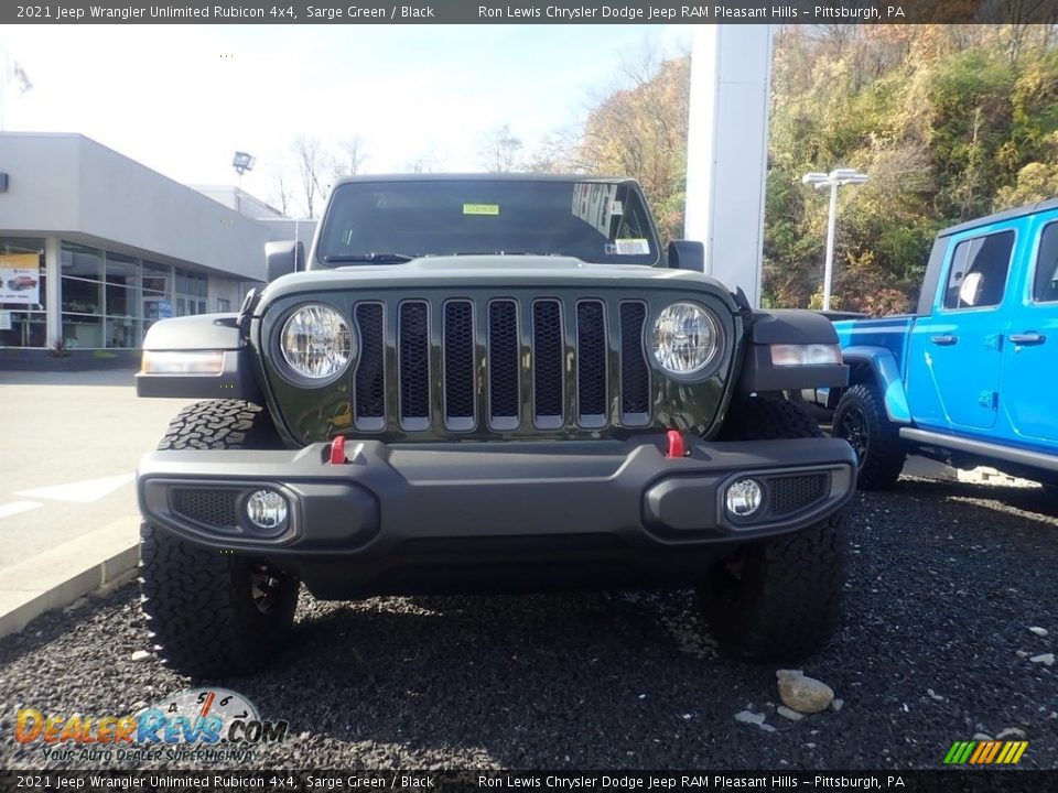 2021 Jeep Wrangler Unlimited Rubicon 4x4 Sarge Green / Black Photo #2