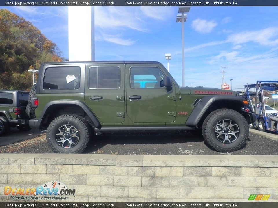 2021 Jeep Wrangler Unlimited Rubicon 4x4 Sarge Green / Black Photo #4