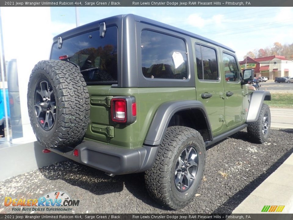 2021 Jeep Wrangler Unlimited Rubicon 4x4 Sarge Green / Black Photo #5