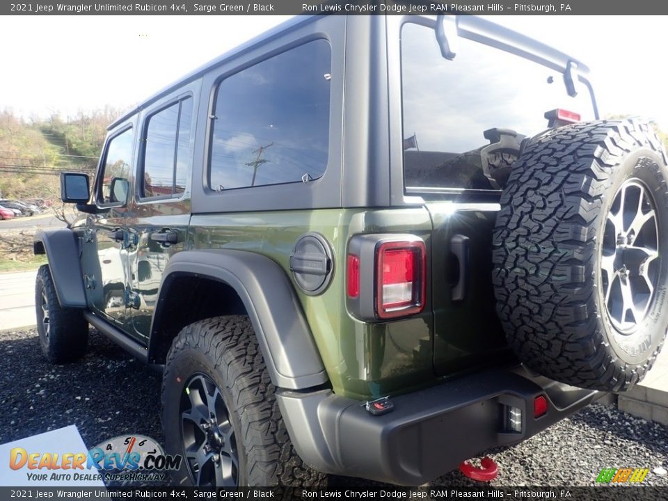 2021 Jeep Wrangler Unlimited Rubicon 4x4 Sarge Green / Black Photo #8