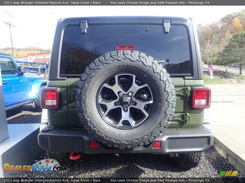 2021 Jeep Wrangler Unlimited Rubicon 4x4 Sarge Green / Black Photo #10