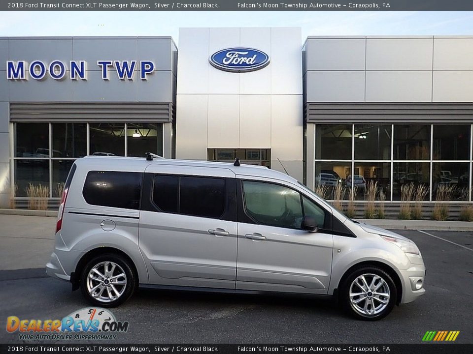 2018 Ford Transit Connect XLT Passenger Wagon Silver / Charcoal Black Photo #1