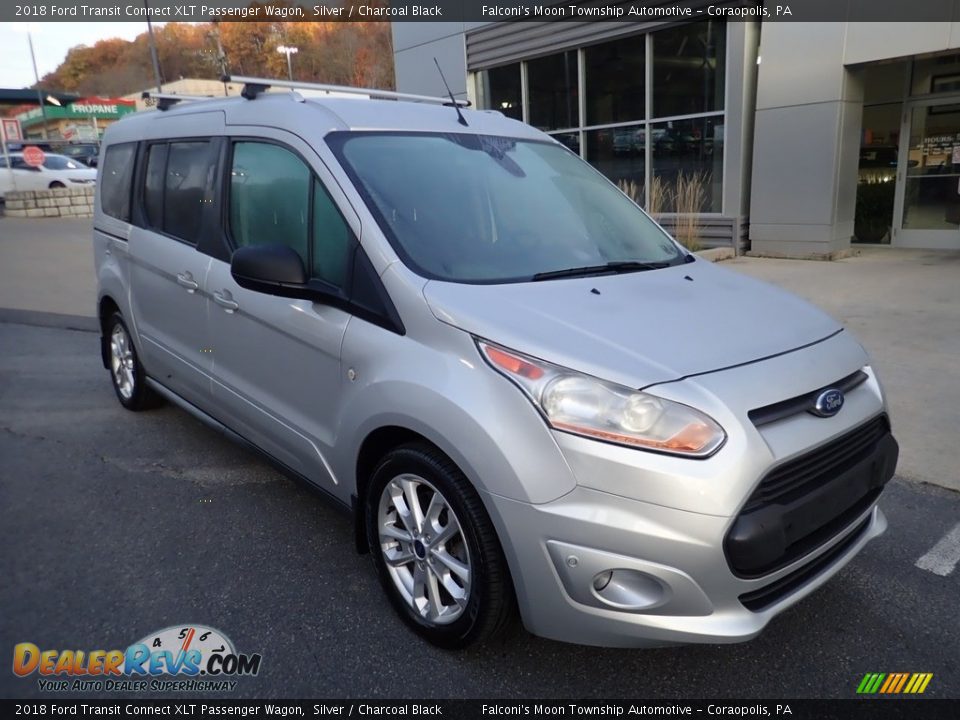 2018 Ford Transit Connect XLT Passenger Wagon Silver / Charcoal Black Photo #9