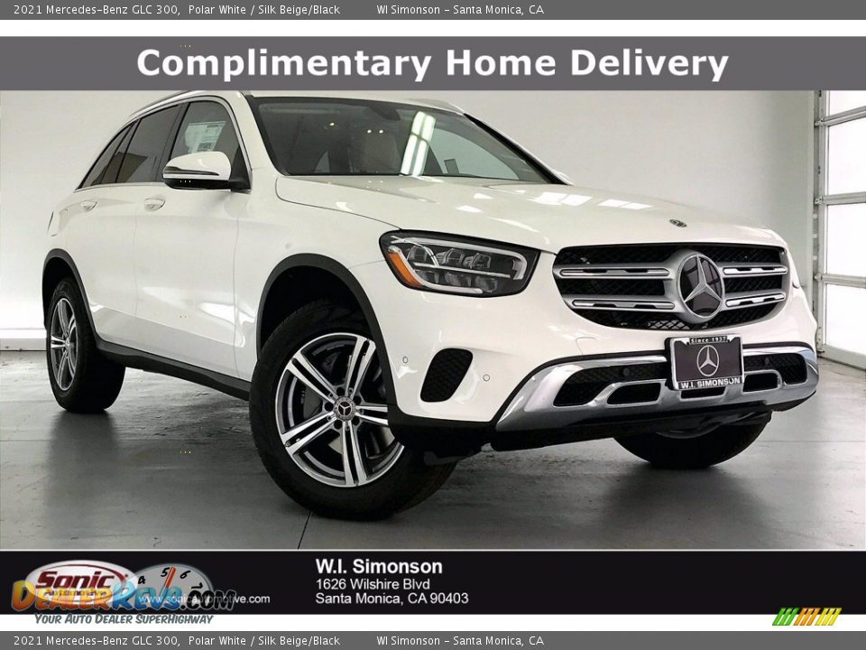 2021 Mercedes-Benz GLC 300 Polar White / Silk Beige/Black Photo #1