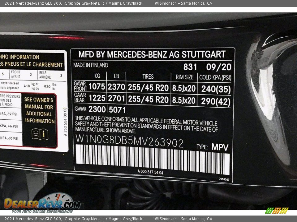 2021 Mercedes-Benz GLC 300 Graphite Gray Metallic / Magma Gray/Black Photo #11