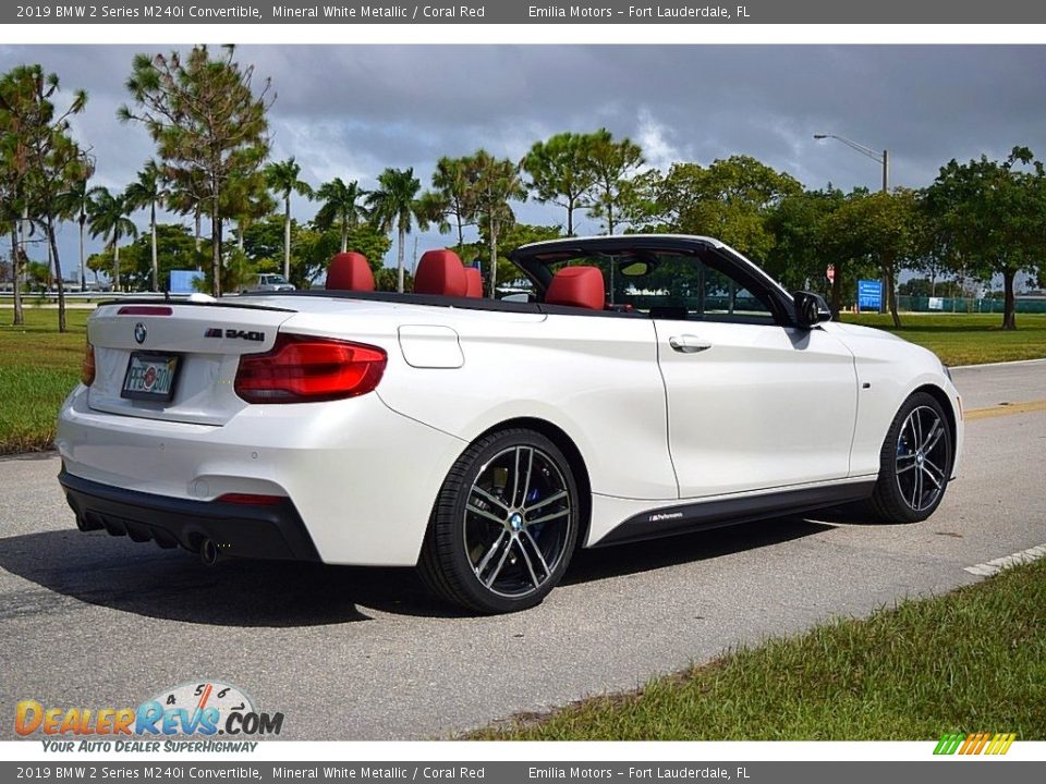 2019 BMW 2 Series M240i Convertible Mineral White Metallic / Coral Red Photo #4