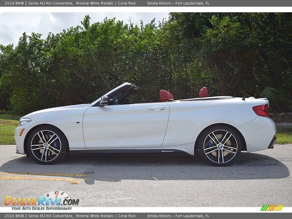 2019 BMW 2 Series M240i Convertible Mineral White Metallic / Coral Red Photo #5