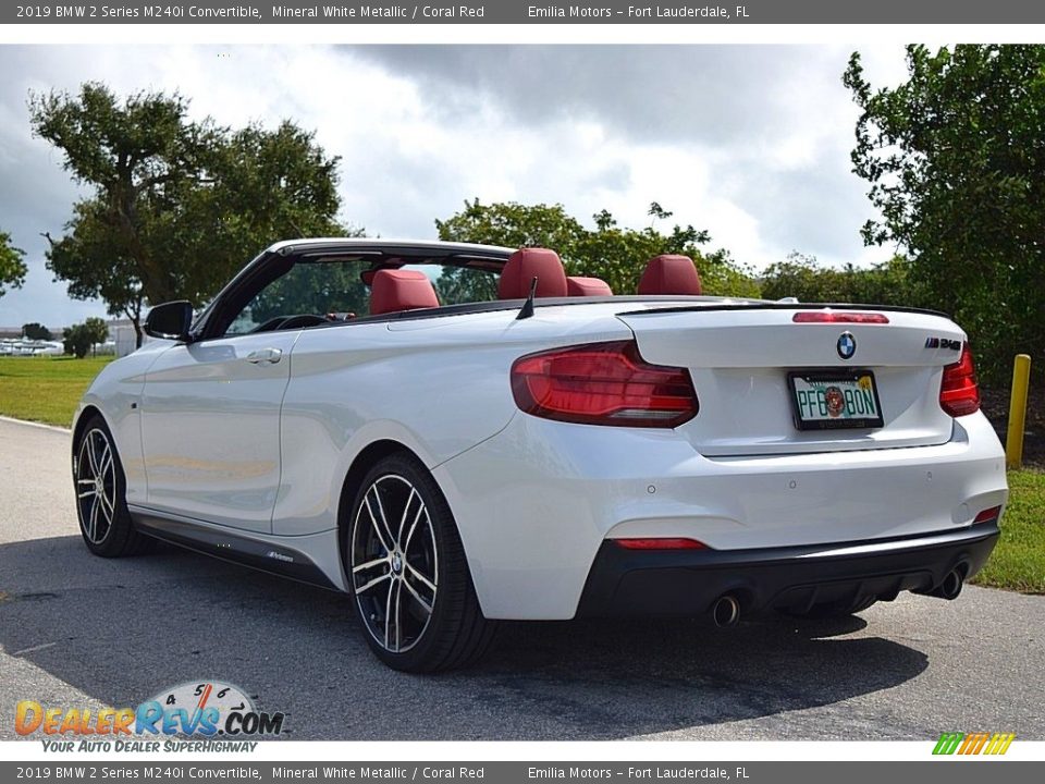 2019 BMW 2 Series M240i Convertible Mineral White Metallic / Coral Red Photo #7