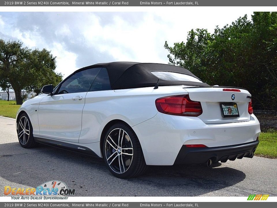 2019 BMW 2 Series M240i Convertible Mineral White Metallic / Coral Red Photo #19