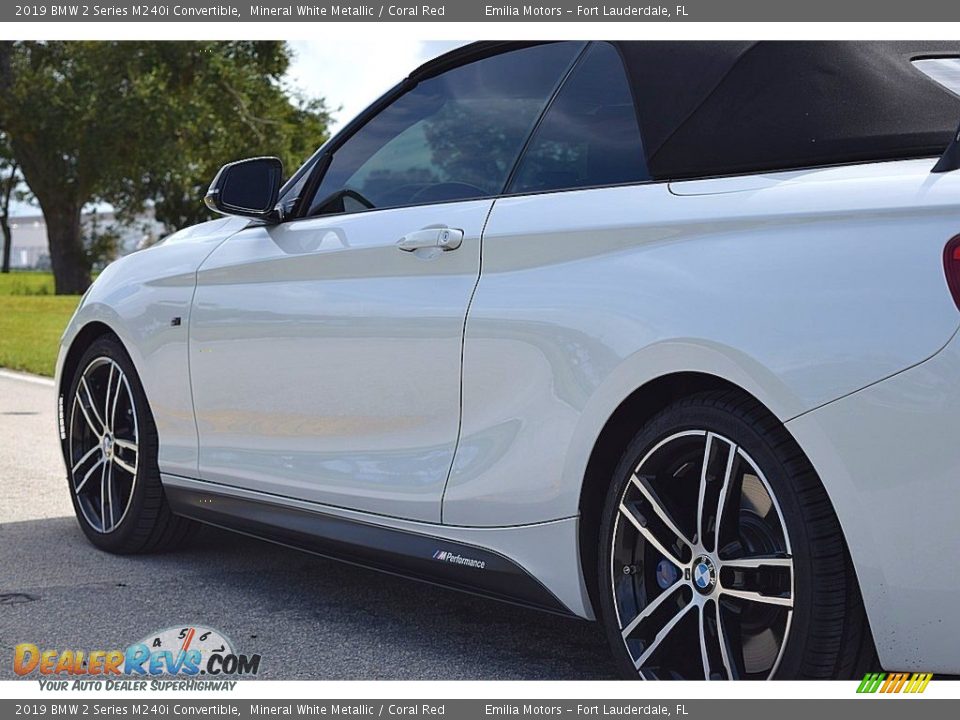 2019 BMW 2 Series M240i Convertible Mineral White Metallic / Coral Red Photo #20