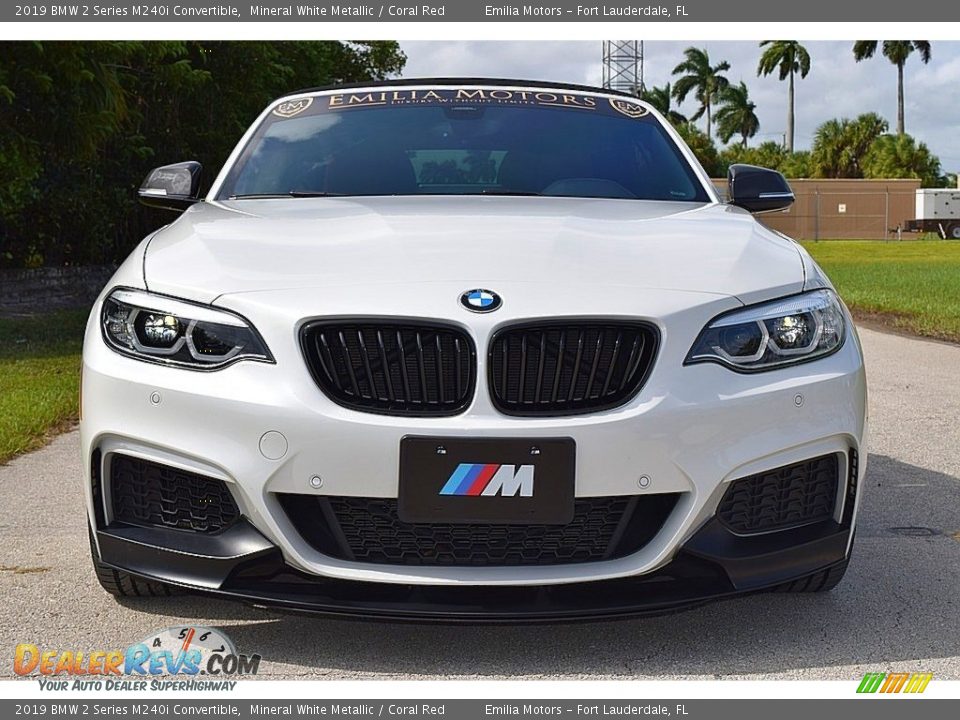 2019 BMW 2 Series M240i Convertible Mineral White Metallic / Coral Red Photo #21