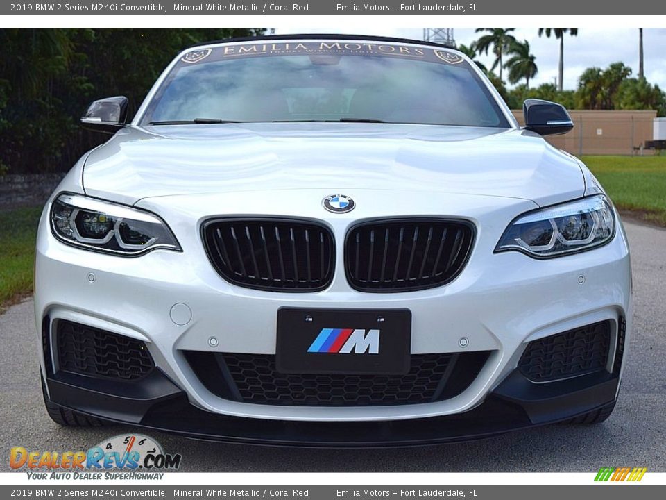 2019 BMW 2 Series M240i Convertible Mineral White Metallic / Coral Red Photo #22