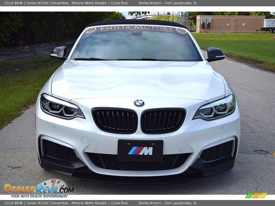 2019 BMW 2 Series M240i Convertible Mineral White Metallic / Coral Red Photo #23