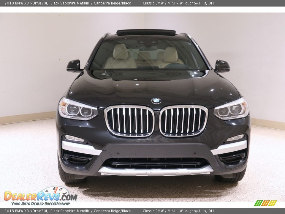 2018 BMW X3 xDrive30i Black Sapphire Metallic / Canberra Beige/Black Photo #2