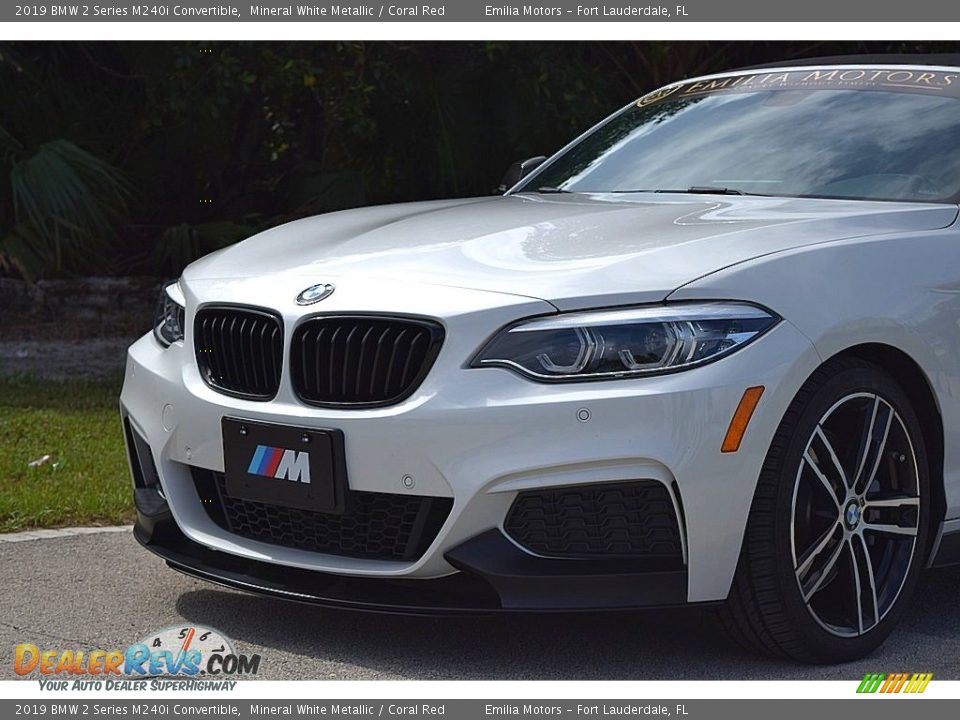 2019 BMW 2 Series M240i Convertible Mineral White Metallic / Coral Red Photo #26