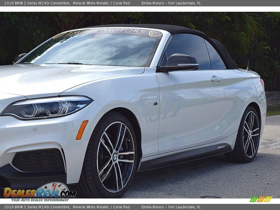 2019 BMW 2 Series M240i Convertible Mineral White Metallic / Coral Red Photo #27