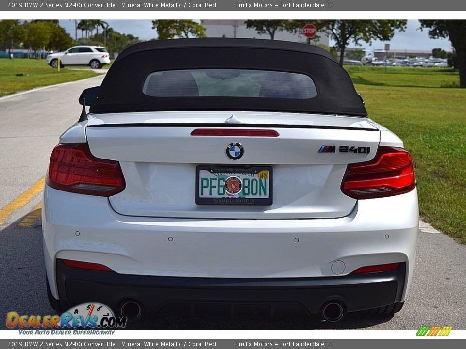 2019 BMW 2 Series M240i Convertible Mineral White Metallic / Coral Red Photo #29