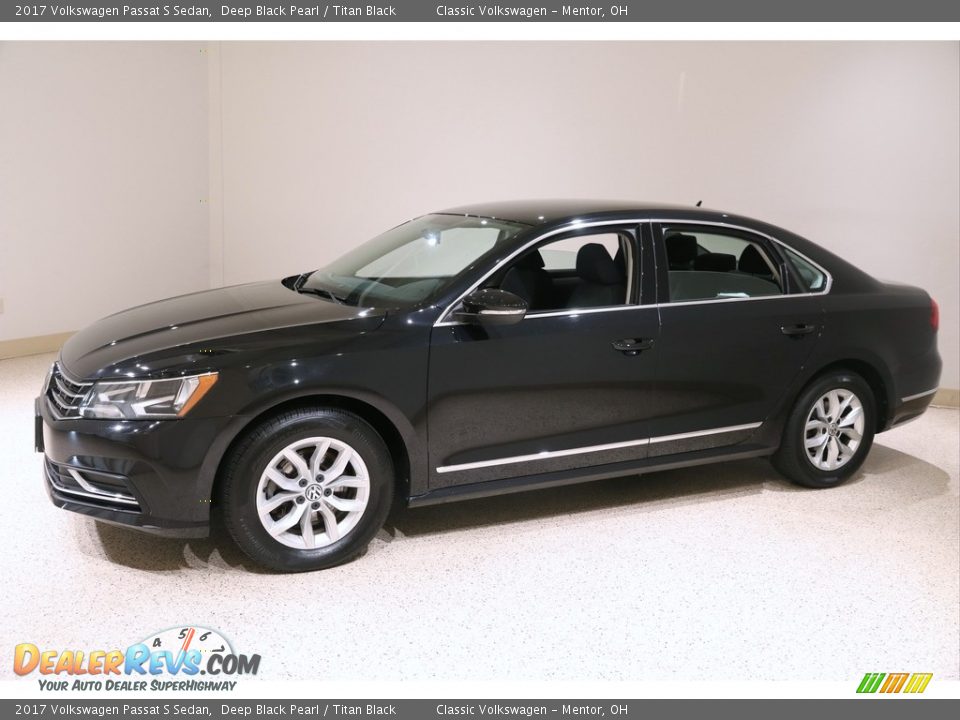 2017 Volkswagen Passat S Sedan Deep Black Pearl / Titan Black Photo #3