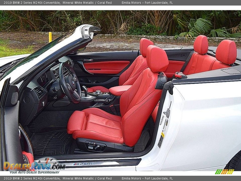 Coral Red Interior - 2019 BMW 2 Series M240i Convertible Photo #45