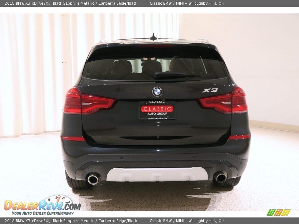 2018 BMW X3 xDrive30i Black Sapphire Metallic / Canberra Beige/Black Photo #23