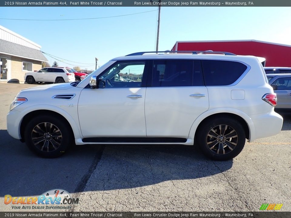 2019 Nissan Armada Platinum 4x4 Pearl White Tricoat / Charcoal Photo #3