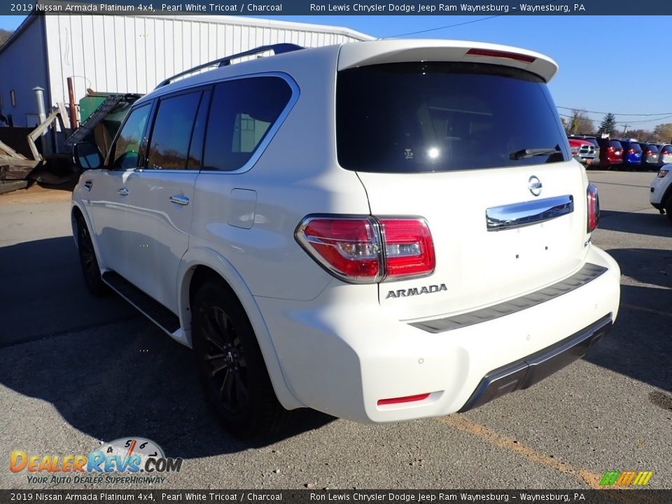 2019 Nissan Armada Platinum 4x4 Pearl White Tricoat / Charcoal Photo #4