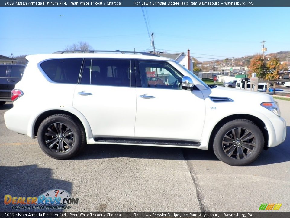 2019 Nissan Armada Platinum 4x4 Pearl White Tricoat / Charcoal Photo #7